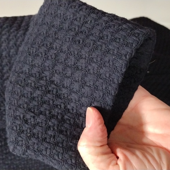 Talbots navy blue cotton basket weave coat. NWT. Size 12 - Picture 7 of 12